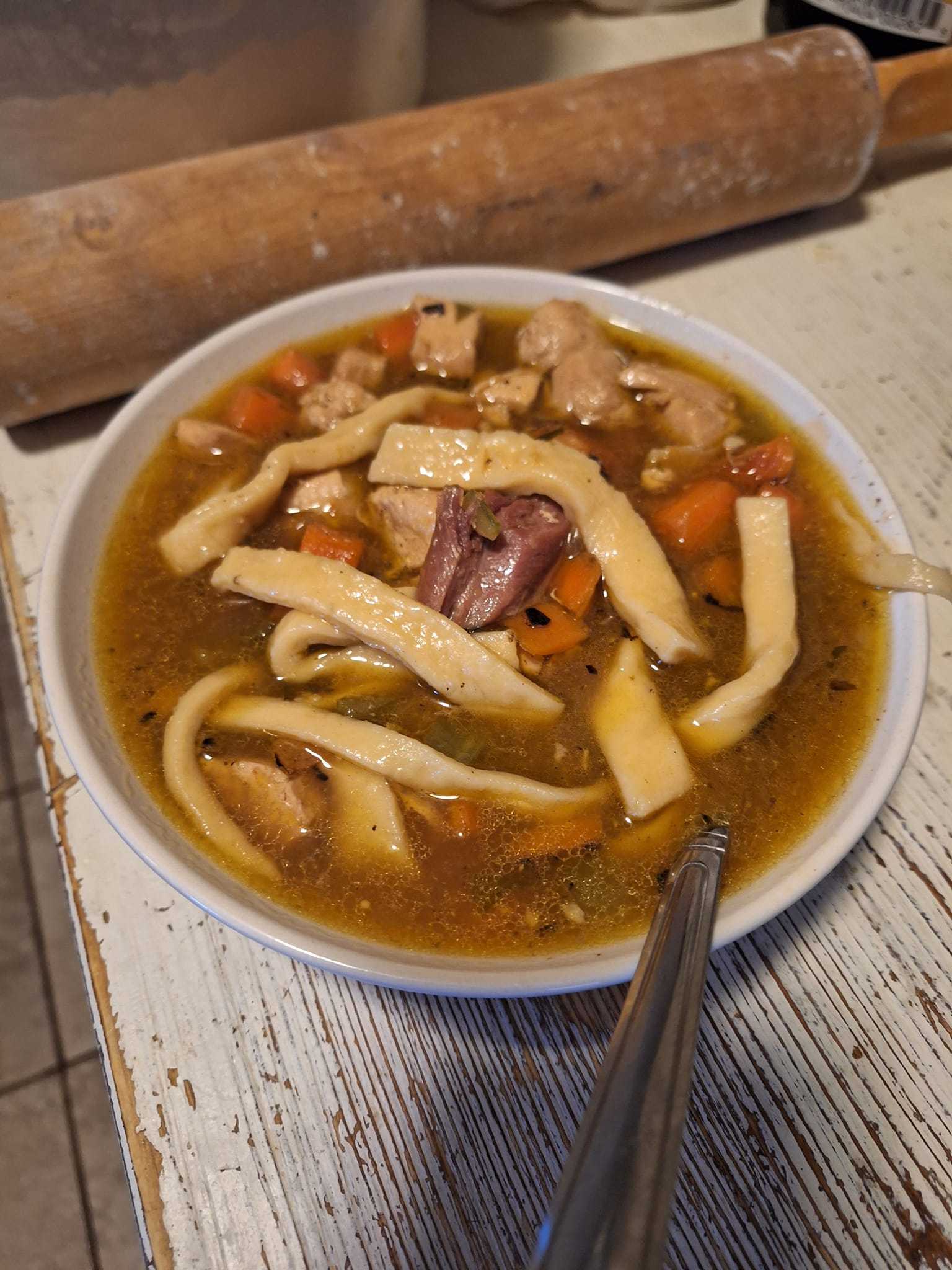 Chicken Noodle Soup with Homemade Egg Noodles