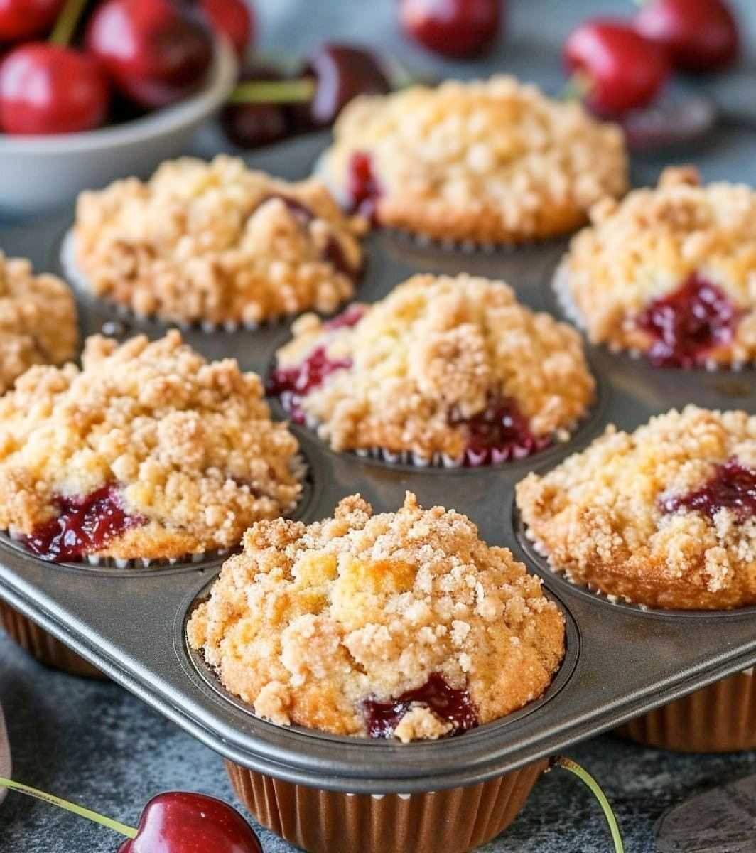 Cherry Cobbler Muffins