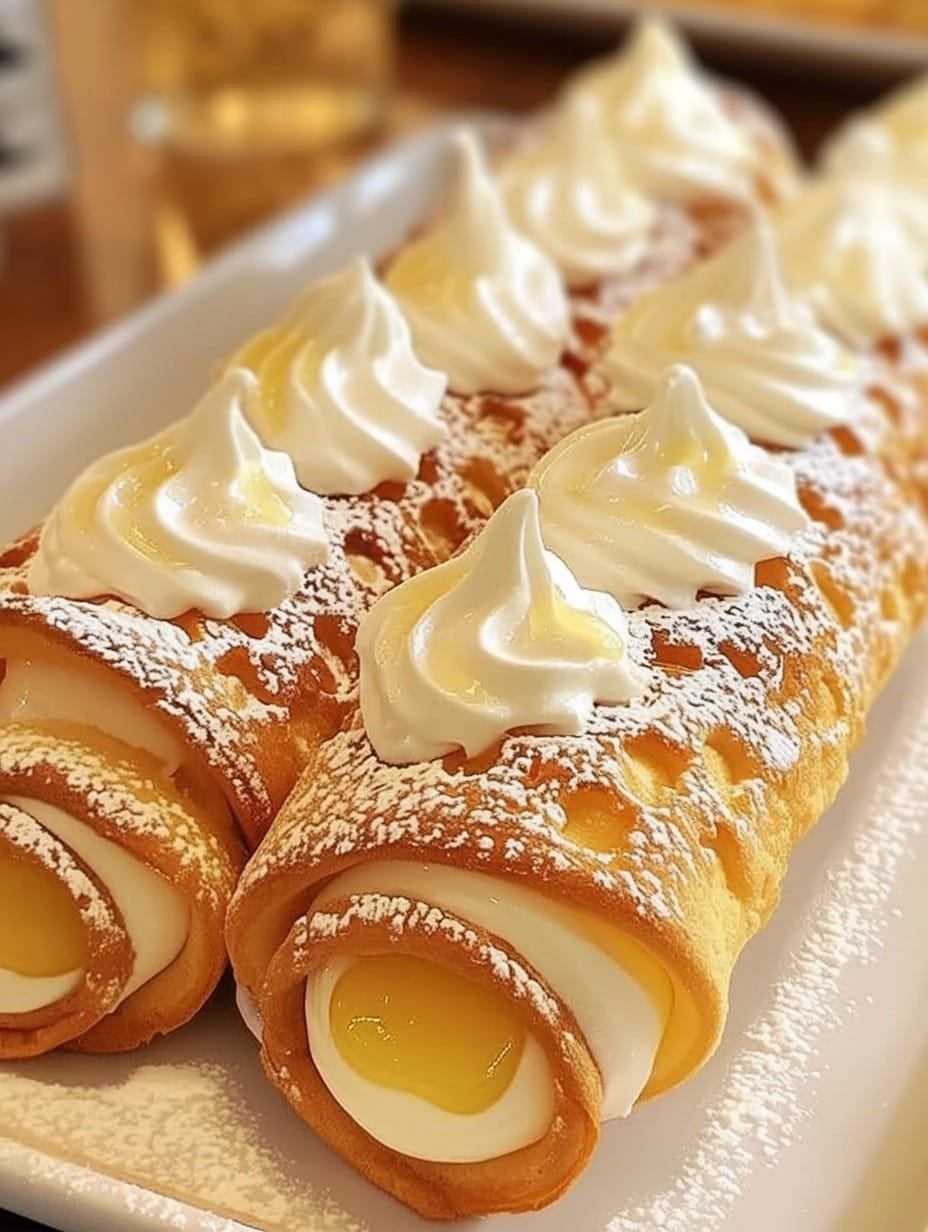 Zesty Lemon Meringue Pie Cannolis