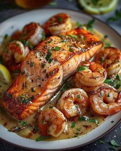 Spicy Cajun Salmon and Shrimp Delight: A Flavor Explosion