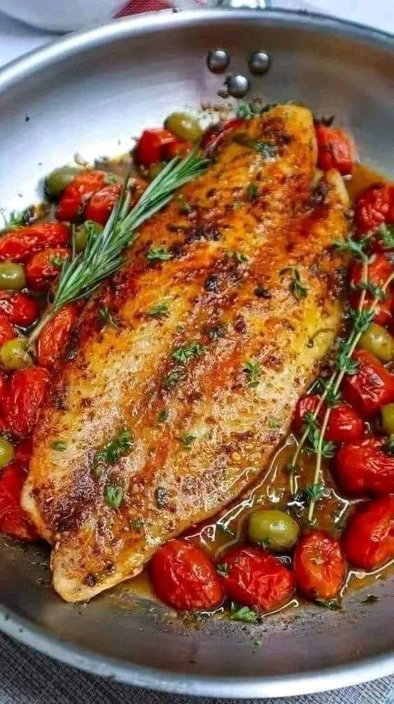 Cod in a Tomato Lemon Butter Sauce